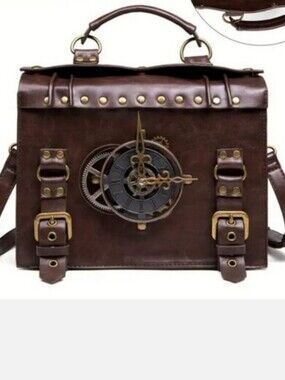 Steam Punk Messenger Crossbody Bag